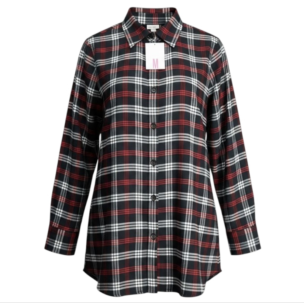 Lularoe Abigail Plaid Flannel Shirt Shacket    NWT SZ M